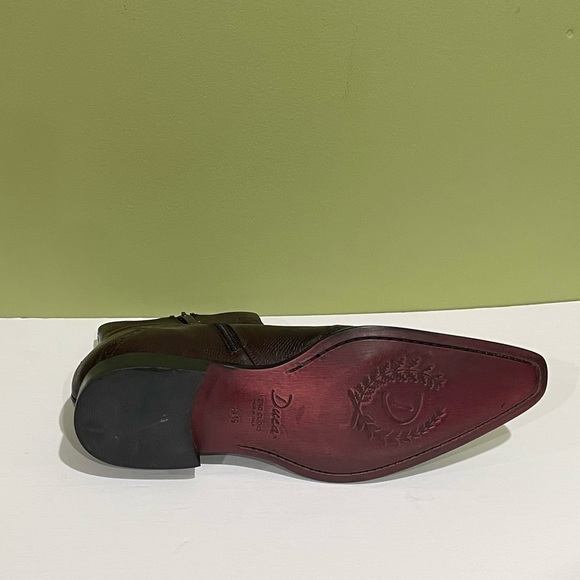 Duca boots brown Italian leather point toe side zipper - Picture 5 of 5